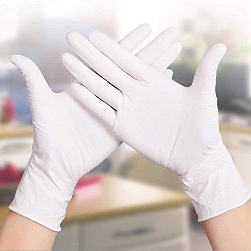 Any leampp Cleaning Gloves Disposable Gloves Medium Food Safe Latex Free Nitrile Sterile Disposable Latex Gloves Electronic Factory Laboratory Household Cleaning Disposable Working Gloves 100 PCS