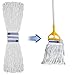 24 oz Loop-End Cotton String Mop Head, Heavy Duty String Mop Refills, 6 Inch Headband, Mop Head Replacement for Home, Industrial and Commercial Use(White)
