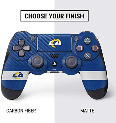 Amazon Com Skinit Decal Gaming Skin Compatible With Ps4 Controller Officially Licensed Nfl Los Angeles Rams Zone Block Design Video Games
