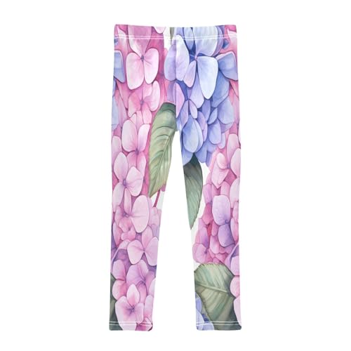 Bolaz Toddler Girls Leggings Printed Yoga Pants Leggings Purple Pink Flower Club for Kids2