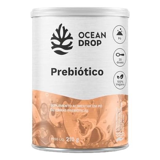 Suplemento Alimentar Prebiótico Em Pó Fibras 30 Doses Ocean Drop 210g