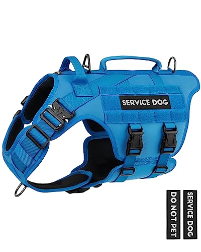 Image of Petnanny Tactical Dog Harness Service Vest for Medium Dogs M Blue