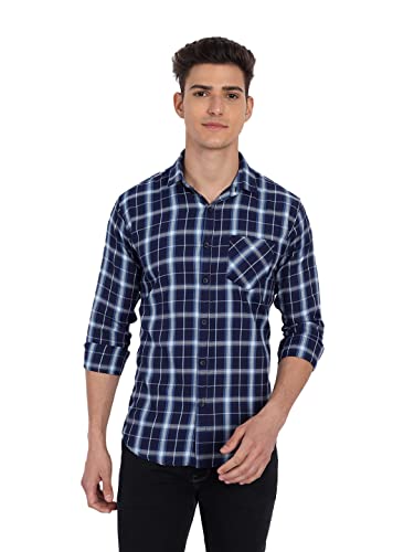 Majestic Man Checkered Slim fit Casual Shirt - Image 4