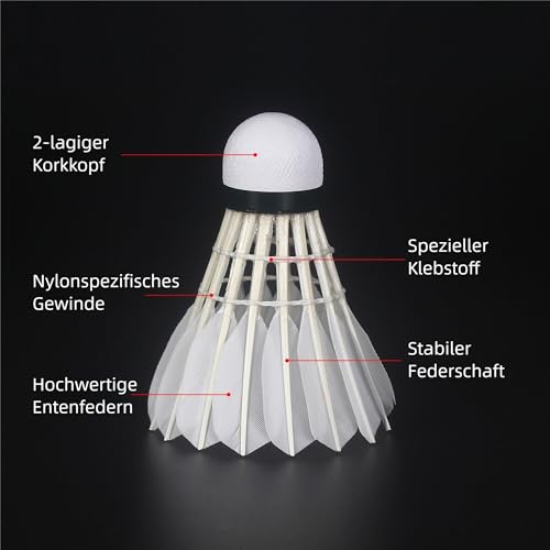 kunli バドミントンシャトルコック 77