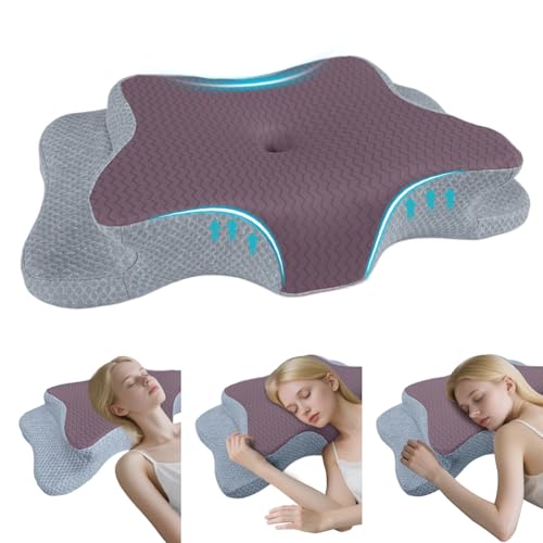 Cervical Pillow for Neck Pain Relief, Memory Foam Pillows, Ergonomic Contour Bed Pillow, Soft for Side Sleep Stomach Sleeping and Back Sleepers