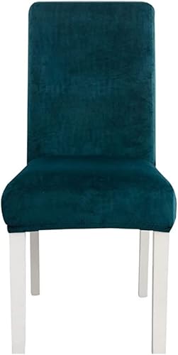 Miniatura 8 de Juego de 2 fundas elásticas de terciopelo para sillas de comedor, 4, 6, 8, fundas elásticas para sillas de comedor, fundas de sillas Parson de color