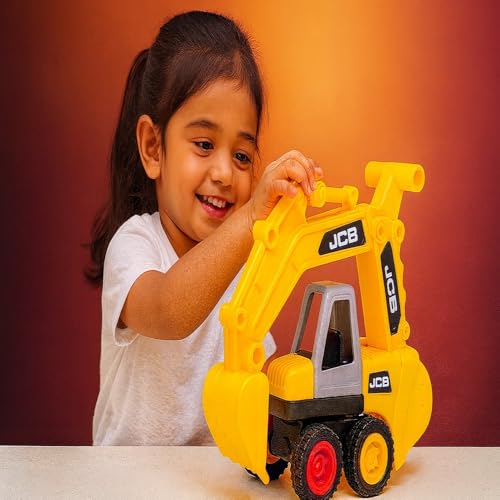Image of Large SizeJCB Excavator Toy for Kids | 40cm Heavy Duty Construction Vehicle with Big Bucket & Moving Arm | Realistic Outdoor Digger Play Toy for (Multicolor)
