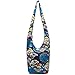 Coton Pose Damen Nu Hippie Hobo Taschen, Blauer Ventilator, long9 width5.5 high13.5’