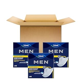 TENA Men Protective Incontinence Guards for Men, Maximum Absorbency, 144 Count