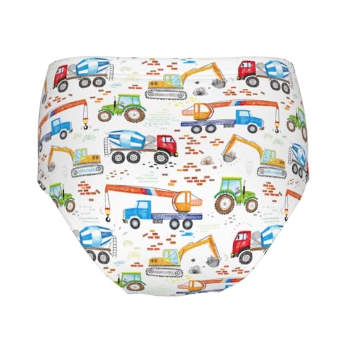 Graffiti Hand-Painted Construction Car Girls' Underwear Soft Cotton Little Girls Panties Comfort Briefs2