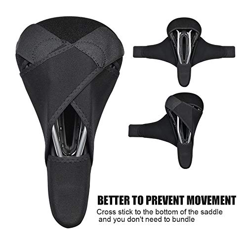 Andoer Capa de selim de bicicleta acolchoada de silicone macio capa de assento de bicicleta respiráv