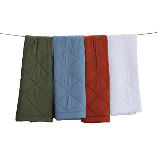 Sunstyle Home Queen/Full Quilt Set Lightweight Light Grey Comforter Set Diamond Pattern All Season 3 Pieces (1 Quilt, 2 Pillow Shams) #TOP6