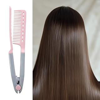 Pettine Per Stirare I Capelli | Piastra Per Capelli A Forma Di V Per Lo Styling E La Levigatura Dei - Spazzola per Acconciature con Piastra - per Casa, Viaggio, Vacanza, Hotel e Appuntamenti