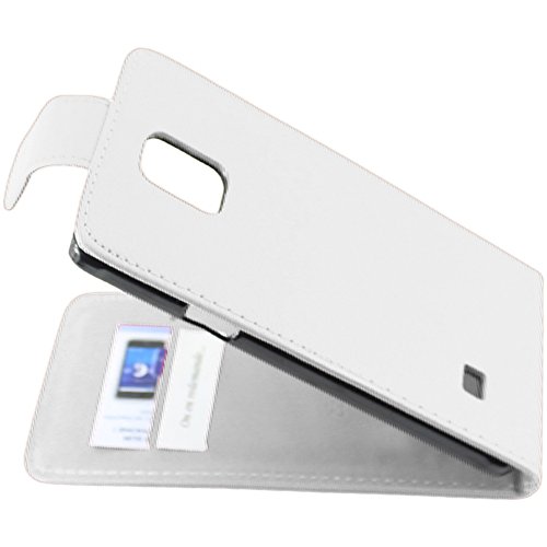 ebestStar   Funda Compatible con Samsung Note 4 Galaxy N910F Carcasa Abatible PU Cuero, Ultra Slim Case Cover, Blanco [Aparato: 153.5 x 78.6 x 8.5mm, 5.7'']
