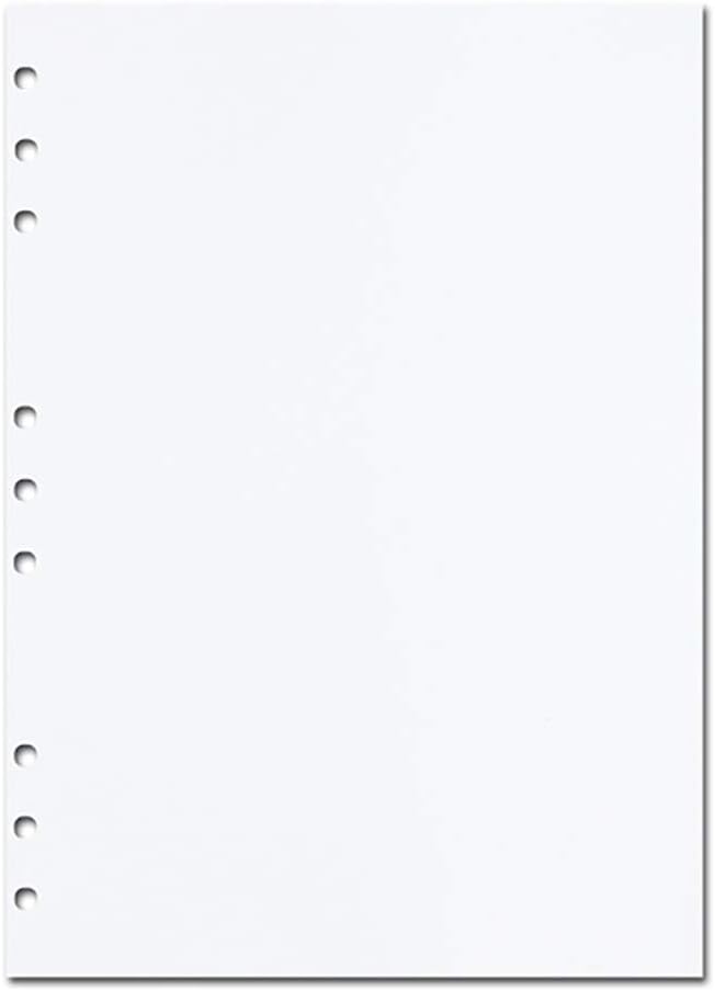 Ruled Inserts 9 Hole B5 Planner Refills Pages 9-Ring Binder B5 Blank Paper Refill for Notebook Inserts