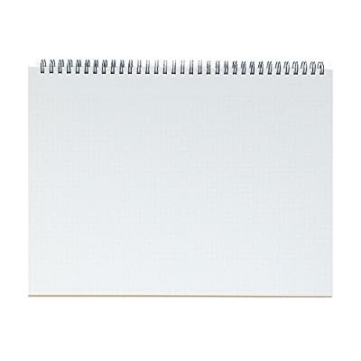 Maruman Mnemosyne Grid Notebook- Horizontal A4 Layout, 8.27 x 11.69, 70 Sheets / 140 Pages, 5mm Graph Paper Journal, Perforated Pages & Wire-Bound to Lay Flat, Black, Made in Japan