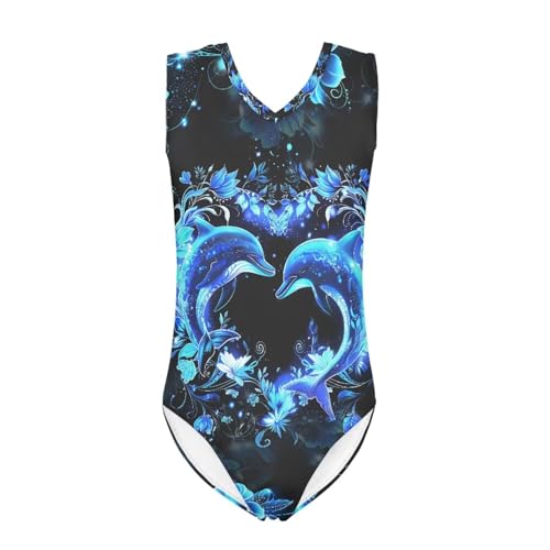 Image of KEIAHUAN Gymnastics Leotards for Girls Sleeveless Bodysuit Dance Leotards Performance Costume