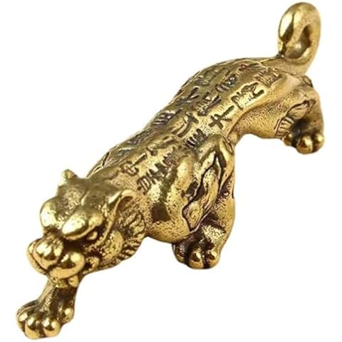 EXCEART Mini Brass Tiger Zodiac Figurine Cover