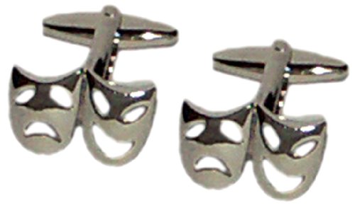 Mancuernillas masculinas con máscaras teatrales GTR miniatura 1