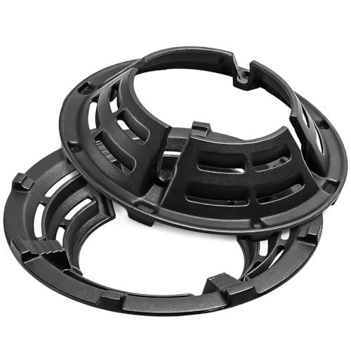 WUWEOT 2 Pack Cast Iron Wok Support Ring Stand Windproof Stove Wok Ring 4 Claw Cross Shape Stove Accessory Nonslip Holder with Most Gas Burners for Energy Saving and Efficient Cooking