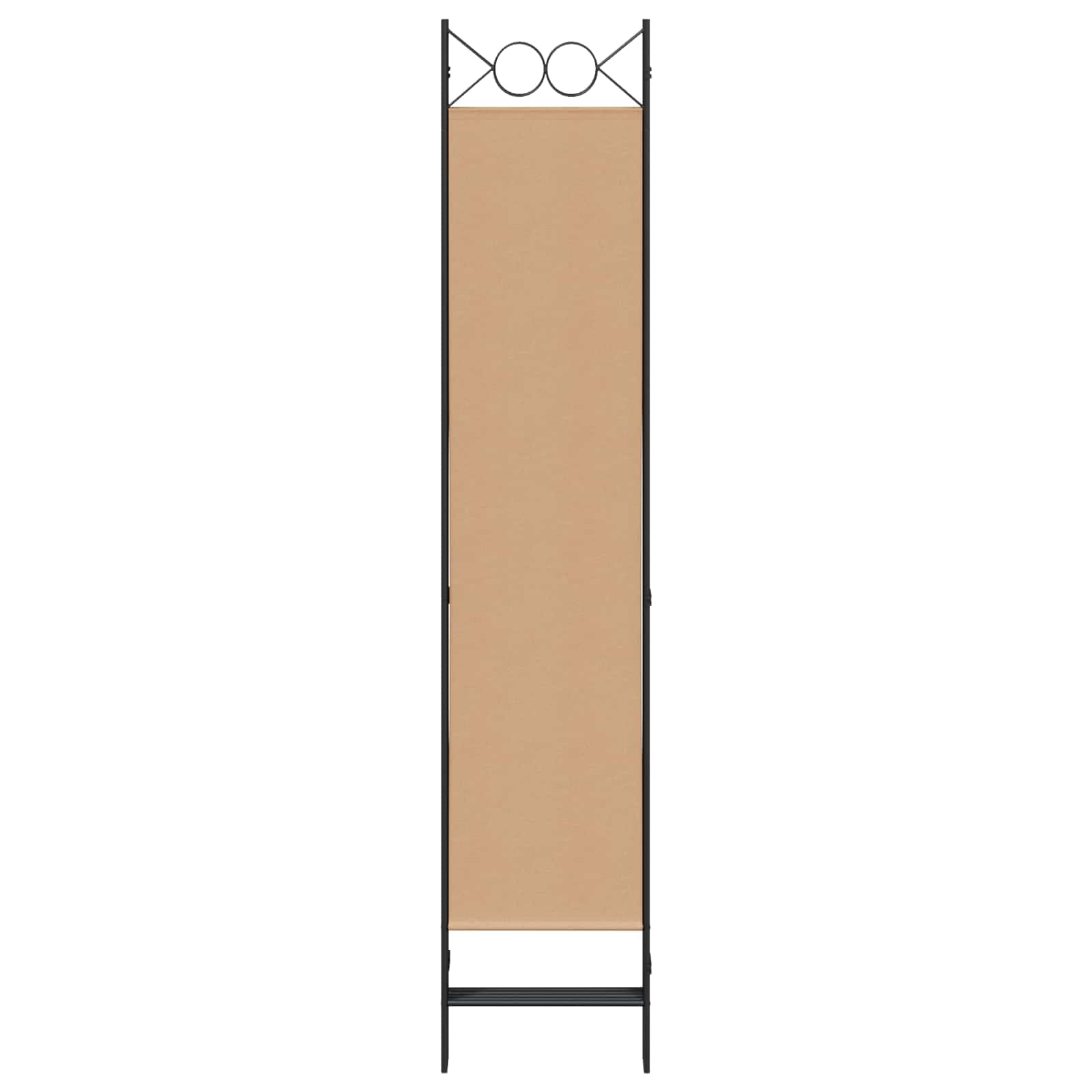 Paravento 5 pannelli Beige 200x200 cm Tessuto Poliestere