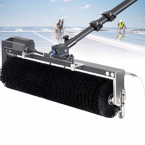 Brosse à eau kit de nettoyage de panneau solaire électrique avec perche télescopique longue