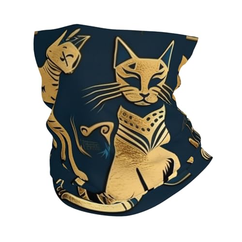 Gaiter Facial Dorado con Estampado de Mitología Egipcia para Mujer y Hombre, Mascarilla de Cuello para Motocicleta, Ciclismo, Esquí, Fiesta miniatura 1