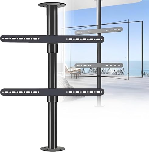 Oiyeknrd Soporte para TV con rotación Completa, inclinación y Giro - Estructura giratoria de 360 ​​Grados para televisores LCD, Soporte de Suelo con Estructura giratoria para separadores 595-850MM