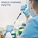 nestlab Single Channel Pipettor, Adjustable Volume Pipette, Micro Pipettes,High-Accurate Pipettor, Liquid Micropipette for Laboratory (10-100 μl)