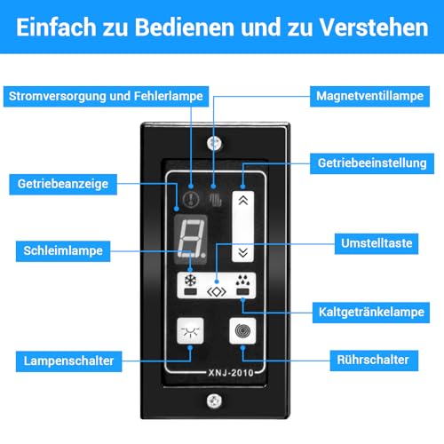 LEEVOT Kommerzielle Slushie-Maschine - 4 Tank 48 Litres Margarita-Maschine Gefriergetränke-Hersteller für Restaurant, Bar, Party - 1500W Edelstahl-Slush-Smoothie-Maschine – Bild 4