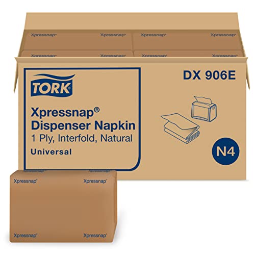 Tork Xpressnap Natural Dispenser Napkin N4 Universal Interfold 1-ply 13 x 8.5 12 x 500 napkins DX906E