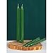 CANDWAX Green Taper Candles Pack of 4 - Slow Burning Dripless Unscented Straight Candles 12 inch - Ideal for Dinner Table - Smokeless Long Candlesticks