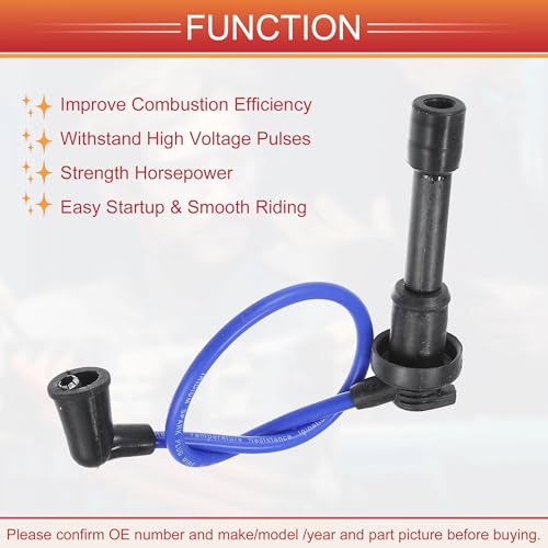 Cables de encendido para Mazda Miata L4 1.6L 1990-1993 | Cable de bujía BPE818140A 6