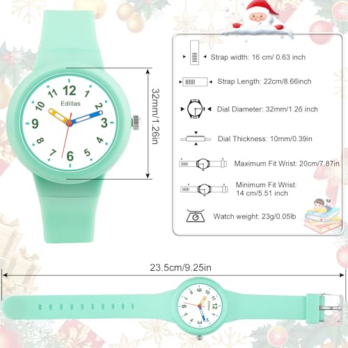 Image of Edillas Kids Watches Analog Boys Girls,Children Waterproof Wristwatch for Kids Toddler Easy to Read Learn Time Sport School with Soft Strap