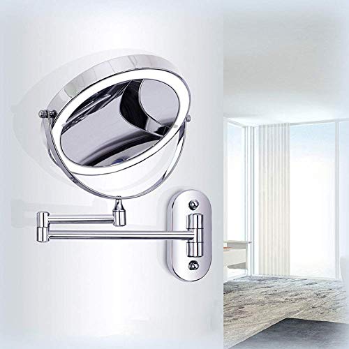 Miroir de maquillage pivotant extensible avec double face 3X - 8