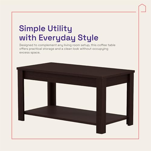 Image of Wakefit Armon Engineered Wood Coffee Table - Wenge