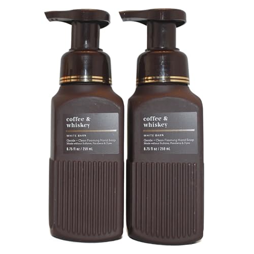 Bath and Body Works Gentle Foaming Hand Soap 8.75 Ounce 2-Pack (Coffee & Whiskey)