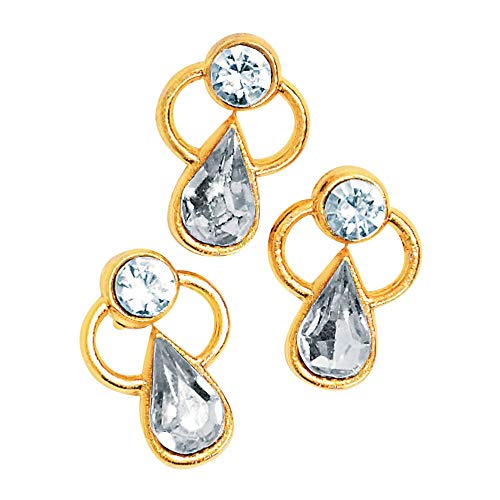 Lot of 12 Austrian Crystal Angel Clutch Pins Goldtone