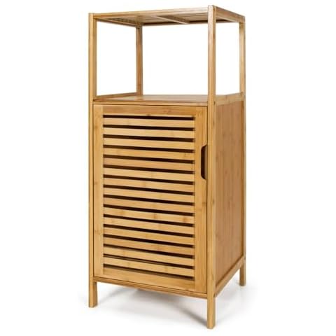 RELAX4LIFE Bamboo Bathroom Floor Cabinet Cover