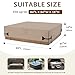 iBirdie Outdoor Waterproof and Weatherproof Hot Tub Cover 85 x 85 inch fit 84 x 84 or 83 x 83 or 82 x 82 or 7 ft x 7 ft Square SPA 600D Heavy Duty Cover Protectors Protective Cap, Brown