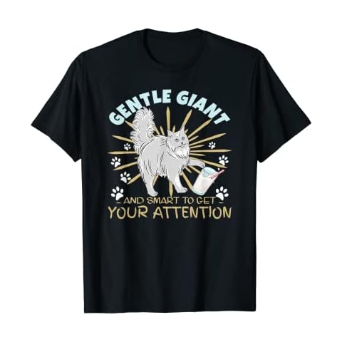 Main Coone Gentle Giants Long Hair Cat Kitten T-Shirt Cover