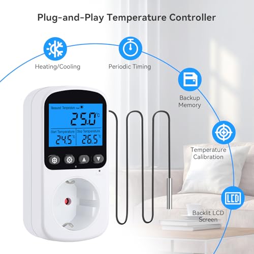 Prise thermostat numérique régulateur température INKBIRDPLUS 4 modes EU - 3