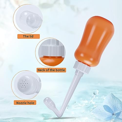 Image of Peri Bottle for Postpartum Care, for Postpartum Essentials, Feminine Care Orange