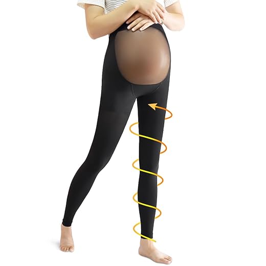 20–30 mmHg Maternity Compression Tights Footless
