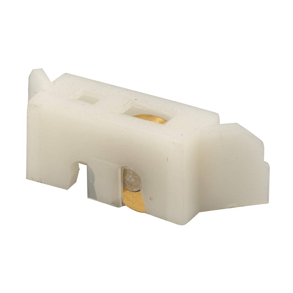 Prime-Line G 3219 Ensamblaje, 1/2 Pulgadas, Ruedas de latón, Rodillos de Borde Plano, Carcasa de plástico, Paquete de 2