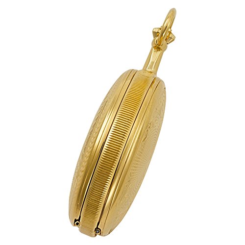 Gotham Men's Gold Plated Double Hunter Mechanical Pocket Watch # GWC14051GA - Image 6