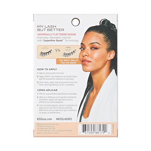Image of KISS My Lash But Better, False Eyelashes, 'Well Blended', 16mm, Includes 4 Pairs Of Lashes, Easy to Apply, Reusable Lash Clusters