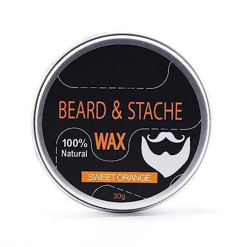 FIOERDTUIE Crema para el cuidado de la barba Nuevo estilo No es fácil de derramar Hidratante facial profesional Acondicionador de larga vida útil Sándalo, Naranja dulce
