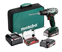 metabo Akku-Bohrschrauber BS 18, 18V Bohrmaschine Set & 32-teilige Bit-Box – Ansicht 1