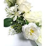 Wedding Arch Flowers, Artificial Floral Swags, 23" Decorative Swag, Welcome Sign Flowers, Artificial Flower Swag for Door Wedding Party Wall Home Decor (Ivory) - Image 4